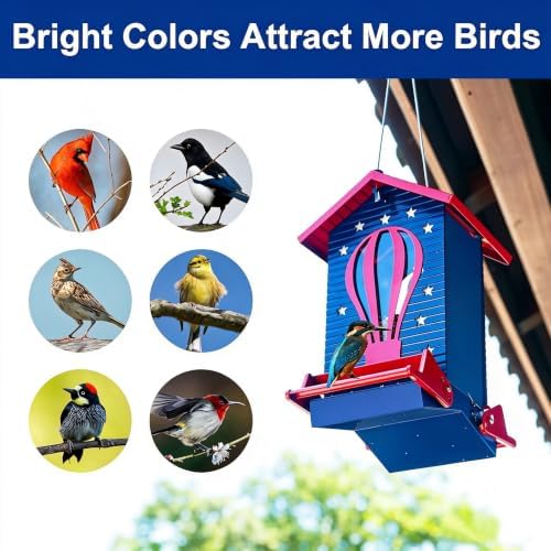 Squirrel Proof Bird Feeders for Outdoors, Metal, 5 LB Large