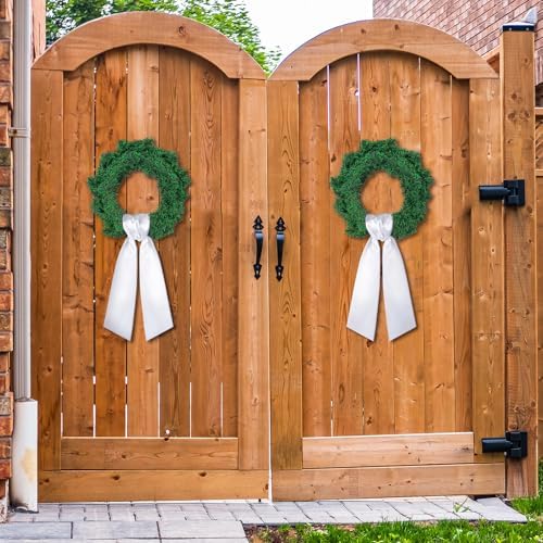 VitalCozy 16 Pcs White Wreath Sash Cotton Blank Ribbon