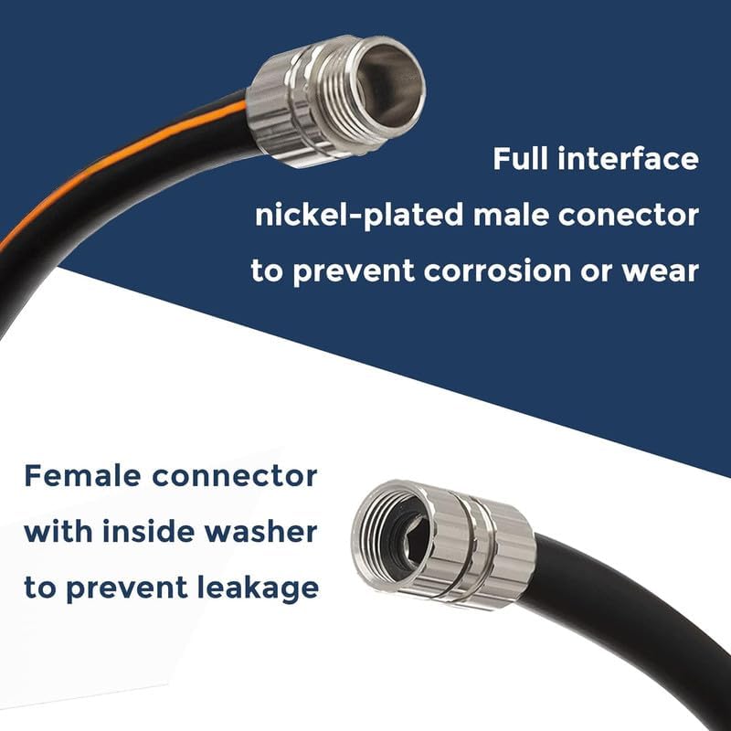 Giraffe Tools Garden Hose 5/8", 30ft Lightweight Hybrid Hose | Custom Length, Heavy Duty, No Kink, Flexible, Rubber