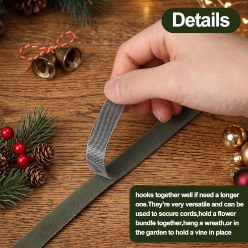 200 Pcs 100 Pcs Christmas Garland Ties for Wreath, Green, 12 Inch