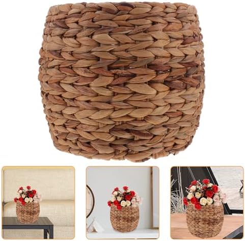 Healeved 10inch Seagrass Plant Basket Indoor Planter Basket Sundries Storage Woven Seagrass Wicker Planter Flower Pot