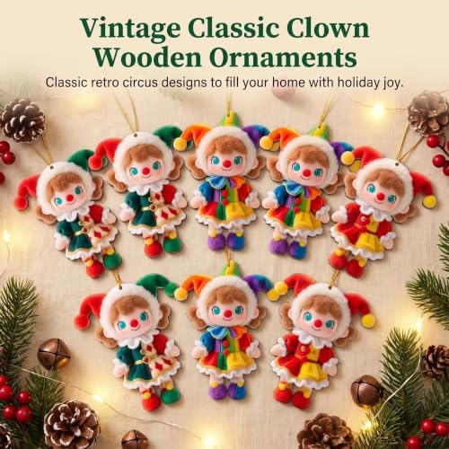 18Pcs Colorful Circus Clown Christmas Ornaments