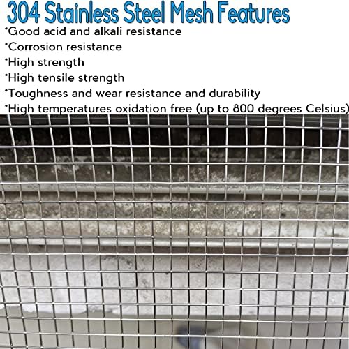 Valchoose Upgraded SS Wire Mesh 2PACK, 4 Mesh Completely Welded 12 X 24 in