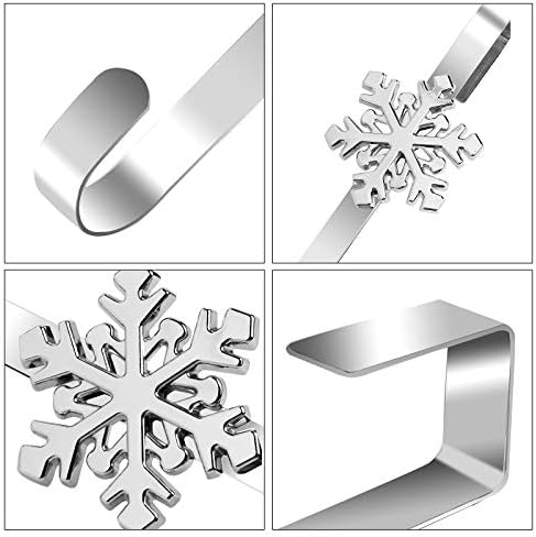 URATOT Christmas Silver Metal Wreath Hanger 14.5 Inches Wreath Hook with Snowflake Interchangeable Icons for Front Door Heavy Duty Wreath Holder for Wreath Christmas Decorations