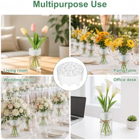 Flower Grid for Vase Silicone, Reusable Silicone Grid for Vase