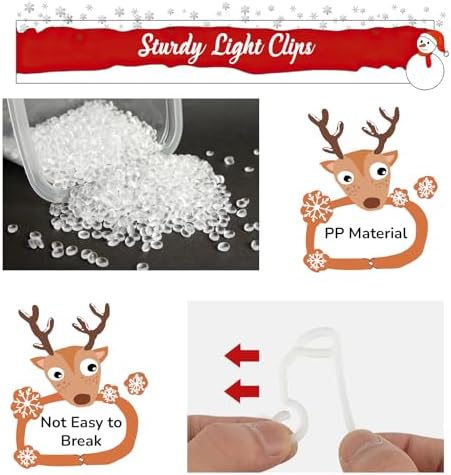 120 Pcs Christmas Light Clips, Gutter Clips for Hanging Outdoor Lights