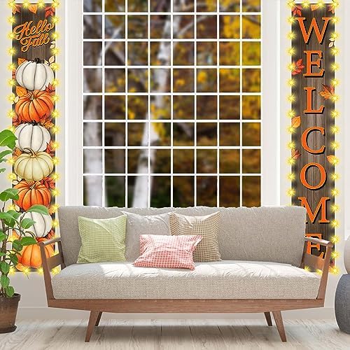 Fall Porch Banner Autumn Thanksgiving Decorations for Home Decor