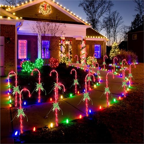 35" Christmas Candy Cane Lights Outdoor Christmas Decorations