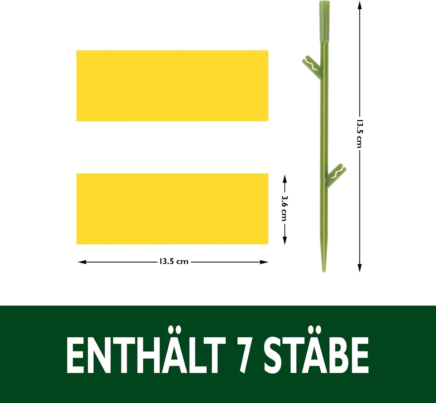Garsum 84 Traps Sticky Houseplant Traps Gnat Yellow Insect Trap Indoor Fruit Fly Stakes Trap