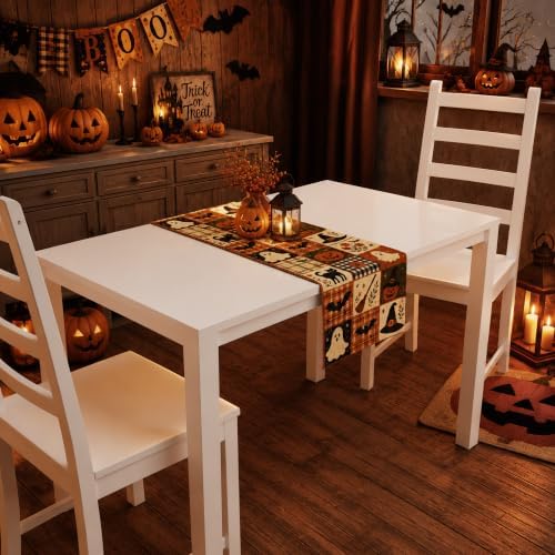 Halloween Party Decorations - Rustic Farmhouse Patchwork Table Runner