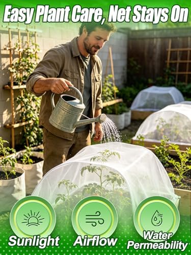 Alphatool 8x25ft Large Garden Netting, Ultra Fine Mesh Plant Covers