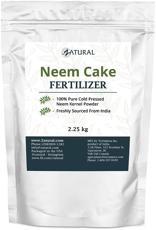 Zatural Natural Neem Cake Powder | Premium Organic Soil Conditioner & Plant Fertilizer | Azadirachta Indica Seed Meal