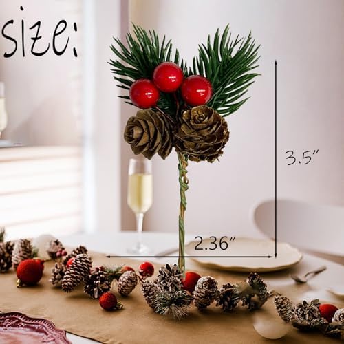 30PCS Artificial Pine Picks Christmas Simulation Pine Needle