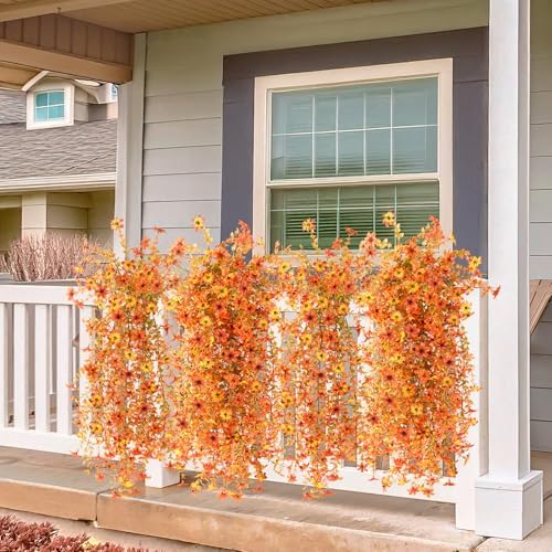 Artificial Fall Flowers for Decoration Fake Hanging Flowers Outdoors Decor