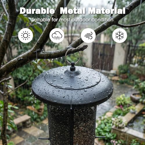 Gtongoko Bird Feeders for Outdoors, All Metal Mesh Tube Bird Feeder