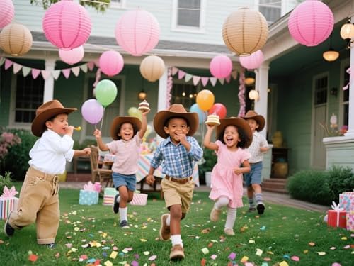 Pink Brown Paper Lanterns Decorative 12pcs Party Hanging Decorations for Western Cowgirl Party Birthday Retro Rodeo Party Supplies for Girls Baby Shower Western Room Decor