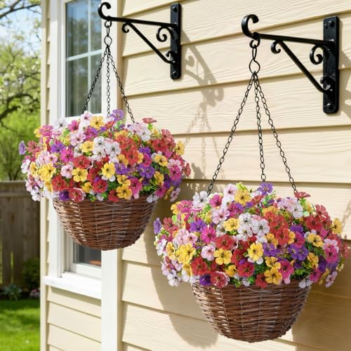 Lifewit Artificial Flowers for Outdoor, Faux Flowers for Garden Decor
