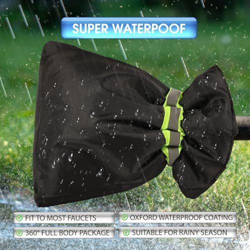 Outdoor Faucet Cover for Winter, 4 Pack Water Socks for Freeze Miser, 8.5"x6.8" Spigot Hose Bib Covers, Reusable Freeze Protection Pipe Insulation