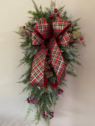 48" Canadian Pine Christmas Teardrop Swag - Unlit