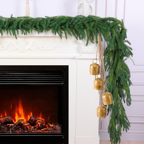 Hananona 4Pcs 6FT Christmas Garlands, Real Touch Norfolk Pine Garland