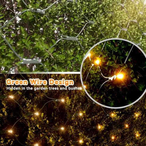 LitHome 14.8FT x 5FT Christmas Net Lights Outdoor Mesh Lights Connectable
