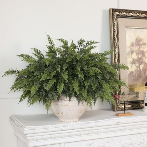 24 Pcs 18"Artificial Lifelike Touch Christmas Cedar Branches for Vase Decor