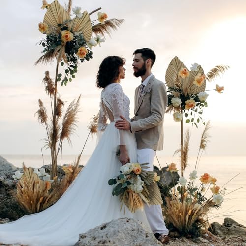 105 Pcs Boho Dried Pampas Grass Decor Bulk