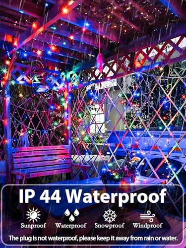Extendable 108FT 300 LED Christmas String Lights Indoor Outdoor Multicolor