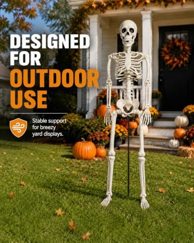 1 P Skeleton Stand for 5-5.6 ft Halloween Skeletons,Skeleton Not Included