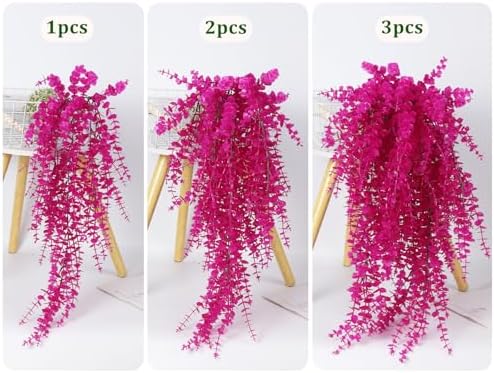 RECUTMS Artificial Plants Fake Hanging Vines Shrub Draping Eucalyptus Vines