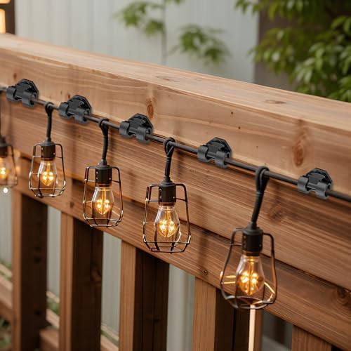 Lewufe Hooks for Outdoor String Lights Clips, 50 Pack