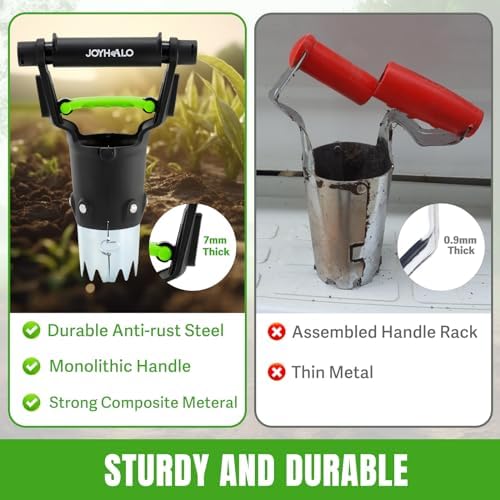 5 Inch Depth Bulb Planter Tool with Automatic Soil Release for Garden