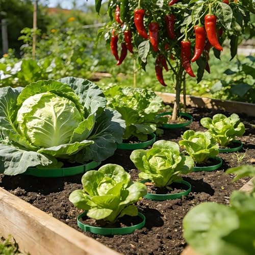 18 Panels Planting Grow Rings, 7-17.5 Inch Diameter Range for Pots & Beds