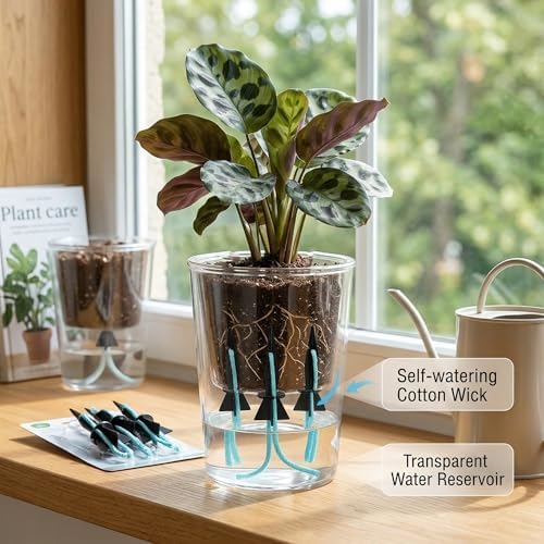 12 Pcs Plant Self Watering Devices Automatic Spikes Cotton Wick