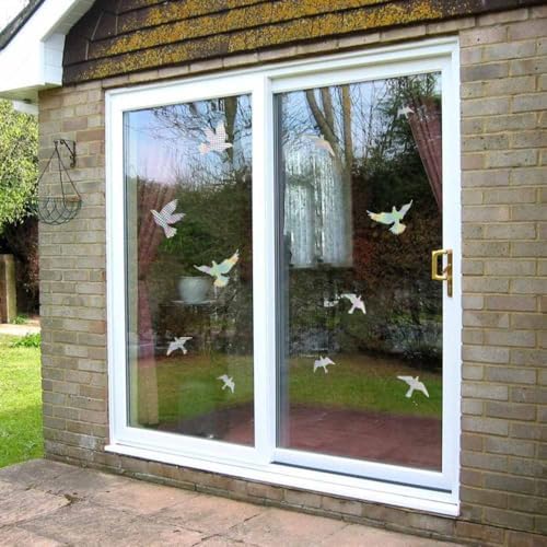 Anti Collision Window Bird Stickers Decals Glass Door Protect and Save Bird Strikes (Reflective)