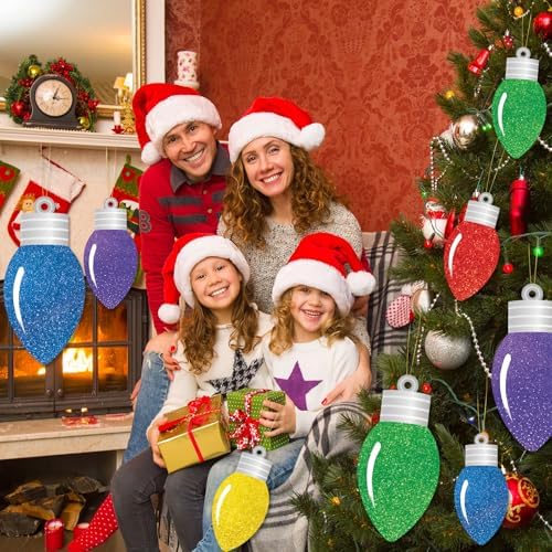Wonderjune 30 Pcs Large Outdoor Light Bulbs Christmas Hanging Decorations