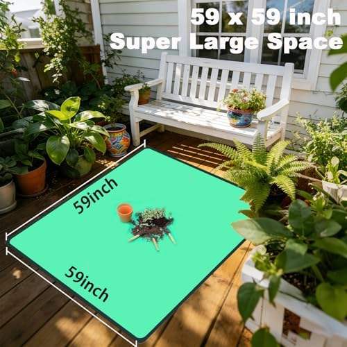59" x 59" Extra Large Repotting Mat, Thickened Foldable Gardening Mat