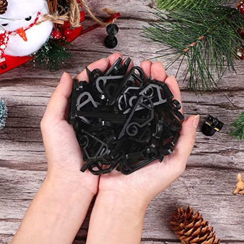 Marsui 360 Pieces Christmas Light Clips Outdoor Gutter Hooks,Black