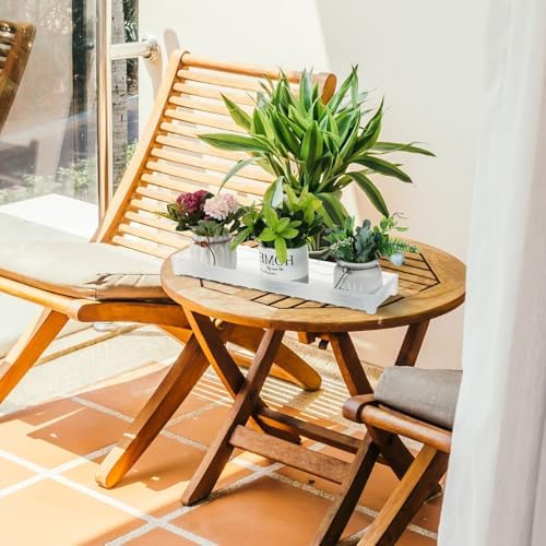 FMOACEN 6 PCS Plastic Plant Tray Saucer, Rectangular Window Sill Plant Tray for Indoors Outdoor Flower Pots for Window Shelf, Clear Thick Plastic Plant Trays for Succulent Pot, Square Plant Saucers