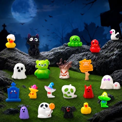 52 Pcs Halloween Mini Resin Figures Tiny Small Ghost Miniature Figurines