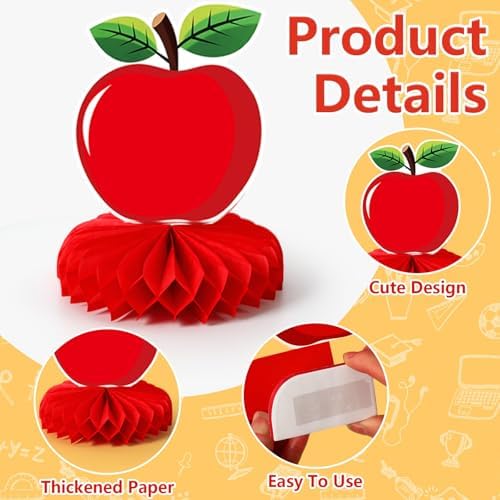 10Pcs Back to School Table Decorations, Pencil Honeycomb Decor