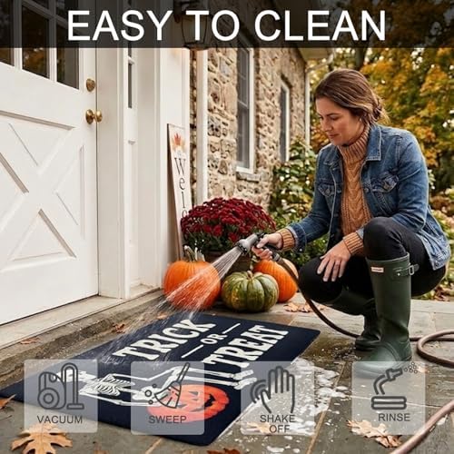 Halloween Door Mat 17x29 Inch Welcome Front Doormat, Trick Or Treat