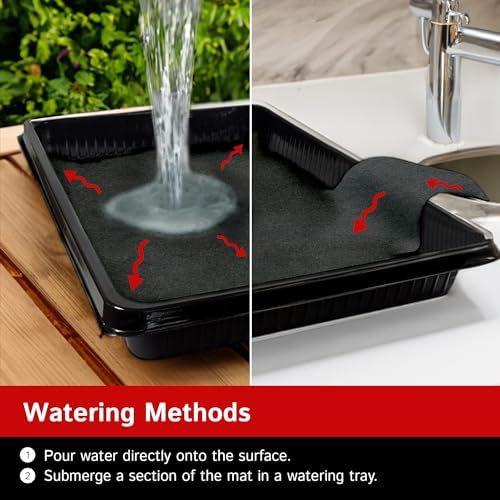 The Felt Store Kapmat - Self-Regulating Capillary Mat for Automatic Plant Watering, Locks Moisture & Easy to Cut - Black