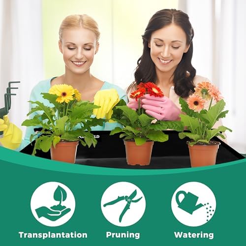 Repotting Mat for Indoor Plants 27"x27", Unique Gifts for Plant Lovers