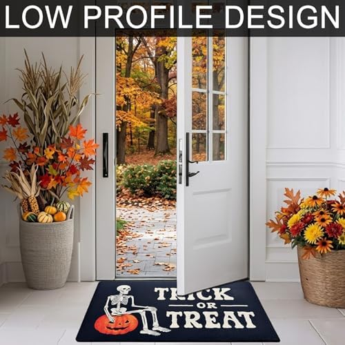 Halloween Door Mat 17x29 Inch Welcome Front Doormat, Trick Or Treat
