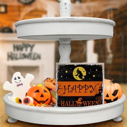 Witch Decor Sign Halloween Wood Sign Happy Halloween Decorations
