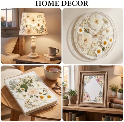 NESCCI 83 Pcs Dried Flowers for Crafts,Real Natural Dried Pressed Flowers