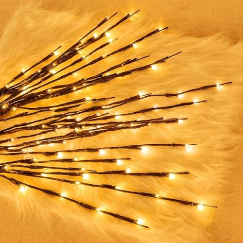 Twig Lights, 30 Inch 60 LED Lighted Branches for Vases