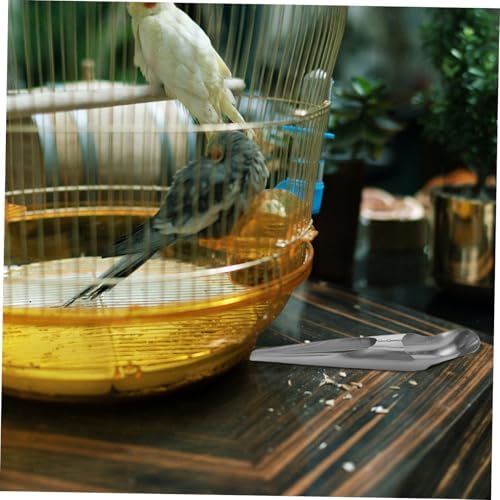 BESPORTBLE Stainless Steel Bird Feed Scoop Parrot Food Filling Scoop Tool Pet Food for Bird Feeders 8.07 in Feeding Accessory for Indoor and Outdoor Use
