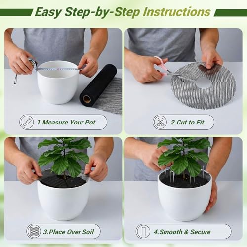 15.7" x 236" Cuttable Plant Pot Grid Set, Cat Plant Blocker Set
